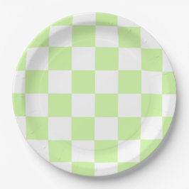 Pastel Grönt Checkated Gingham Mönster