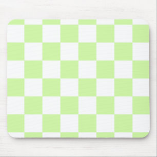 Pastel Grönt Checkated Gingham Mönster Musmatta