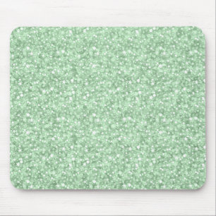Pastel Grönt Faux Disco Glitter & Sparkles Musmatta