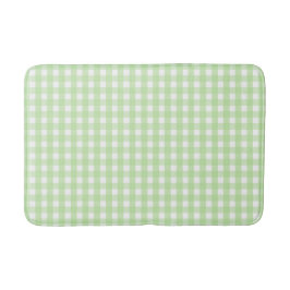 Pastel Grönt Gingham Mönster Badrumsmatta