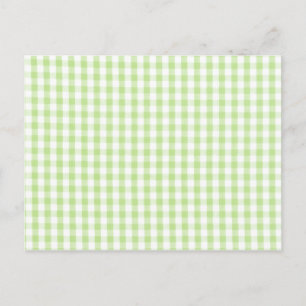 Pastel Grönt Gingham mönster Vykort