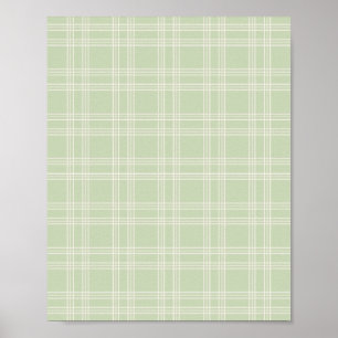 Pastel Grönt Gingham Poster