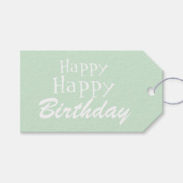 Pastel Grönt Grattis på födelsedagen Gift Märkre Presentetikett