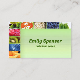 Pastel Grönt Healthy Life/Nutritionist Card Visitkort