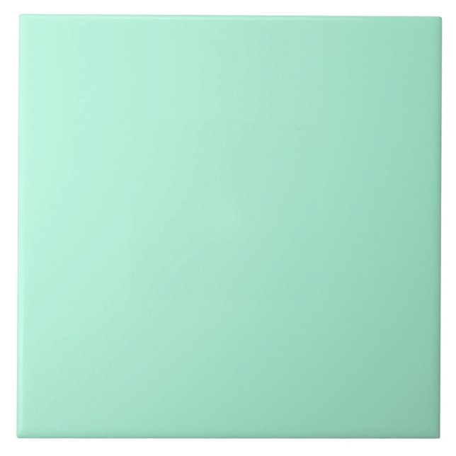Pastel Grönt Mint Solid Färg minimalist Kakelplatta (Framsidan)