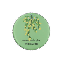 Pastel grönt mistletoe godisburk