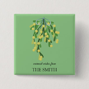 Pastel grönt mistletoe knapp