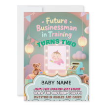 Pastel grönt Pojke Birthday-inbjudan för barn