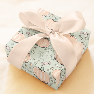 Pastel Grönt Sweet Little Pumpkin Baby Presentpapper