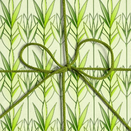 Pastel Grönt Tropical Foliage Nature Deco Mönster Presentpapper