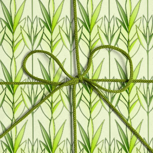Pastel Grönt Tropical Foliage Nature Deco Mönster Presentpapper