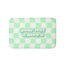 Pastel Grönt White Checkerboard Mönster Slogan