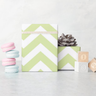 Pastel Grönt & White Chevron Bröllop Birthday Presentpapper