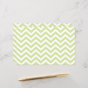 Pastel Grönt & White Chevron Bröllop Cardstock
