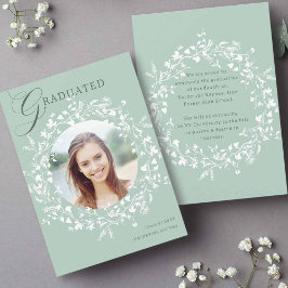Pastel Grönt White Wildblomme WAN Studenten Meddelande