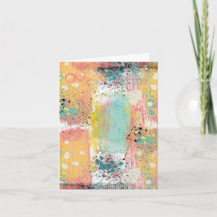 Pastel Grunge Abstrakt Birthday Kort