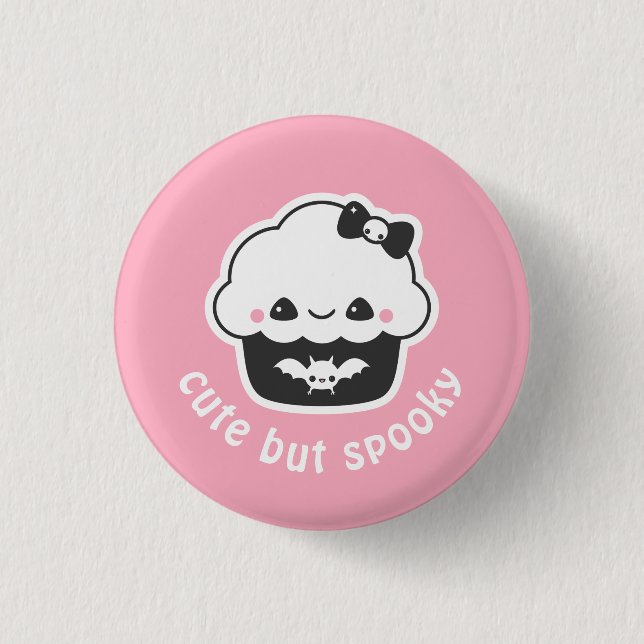 Pastel Grunge Spooky Cute Cuptårta Knapp (Framsida)
