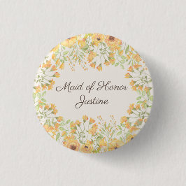 Pastel Gula blommor Maid of honor Knapp