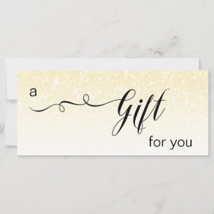 *~* Pastel Guld Amber Glitter Trendig Gift-kort