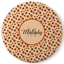 Pastel & Guld cheetah Animal Print Monogram