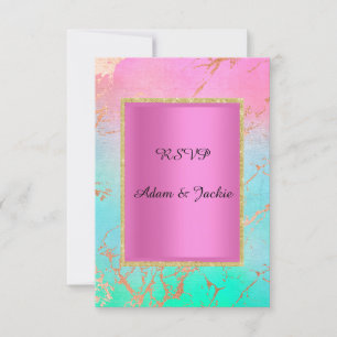 Pastel guld rosa marble ELEGANT CLASSY osa Inbjudningar