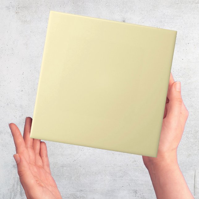 Pastel Gult Färg Tile Kakelplatta (plain pastel yellow solid color modern ceramic tiles)