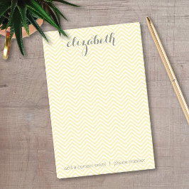 Pastel Gult och Grått Stationery Suite for Women Post-it Block
