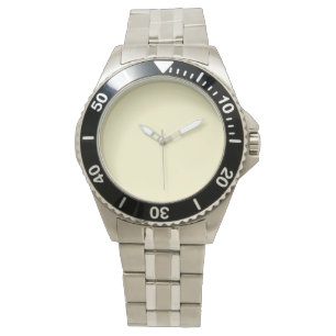 Pastel Gult Solid Färg Klassisk ELEGANT Armbandsur