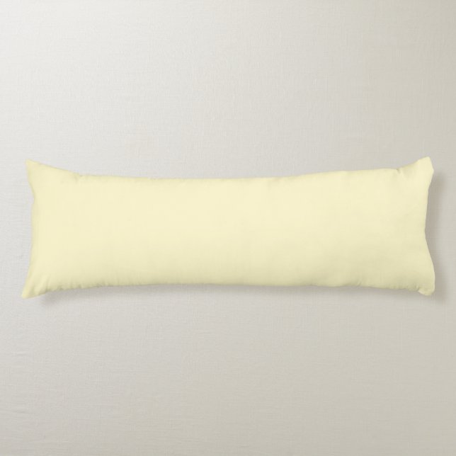 Pastel Gult Solid Färg | Klassisk | ELEGANT Kroppskudde (Framsidan)