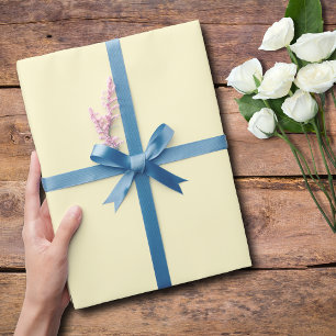Pastel Gult Solid Färg Klassisk ELEGANT Presentpapper