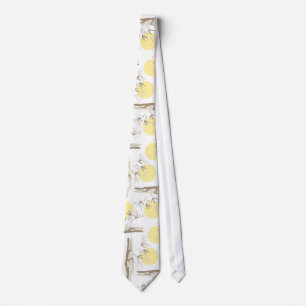 Pastel Gult Sunrise Oriental Bamboo Träd Garden Slips