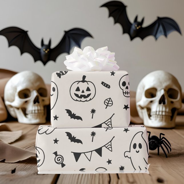 Pastel Halloween Birthday Presentpapper (Skapare uppladdad)
