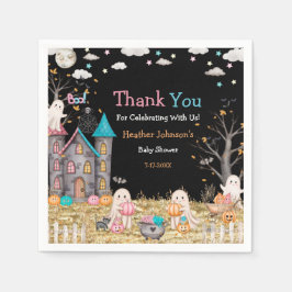 Pastel Halloween Gender Reveal Baby Shower Pappersservett