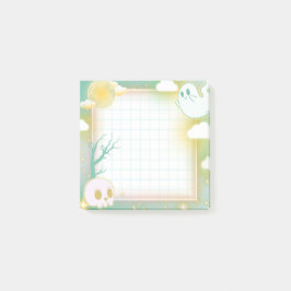 Pastel Halloween Ghost Post-it Block