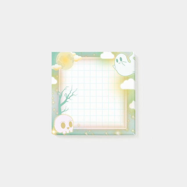 Pastel Halloween Ghost Post-it Block (Framsida)