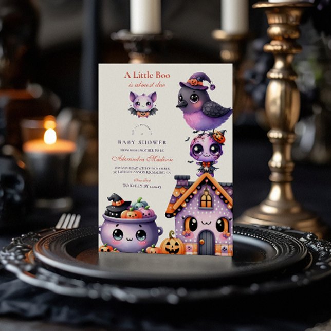 Pastel Halloween Little Boo Baby Shower Inbjudningar (Skapare uppladdad)