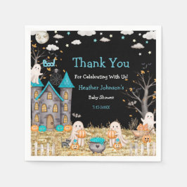 Pastel Halloween Little Boo Boy Shower Pappersservett