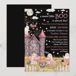 Pastel Halloween Little Boo Girl Shower Inbjudningar
