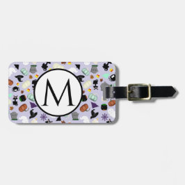 Pastel Halloween Monogrammed Bagagebricka