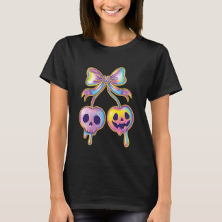 Pastel Halloween Skull and Pumpkin Dripping Candy  T Shirt