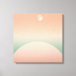 Pastel Halv-Måne och -bågar - minimalistisk geomet Canvastryck