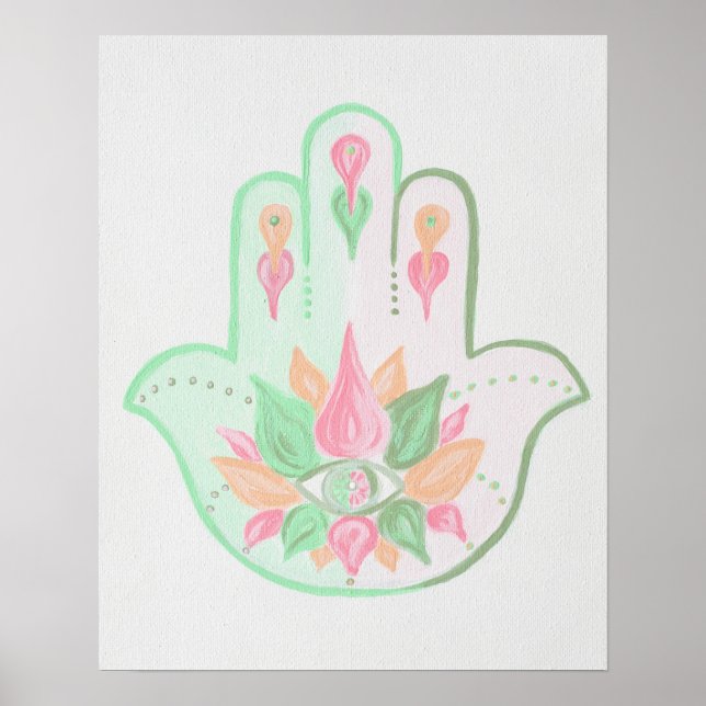Pastel Hamsa Poster (Framsidan)
