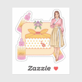 Pastel Hanbok & Vaniljhonung Serum Klistermärken