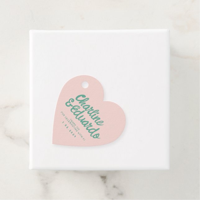 Pastel Handwrite Retro Bröllop Tack Gåvor Etiketter (På plats)