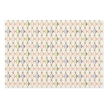 Pastel Harlequin Diamonds Wrapping Papper