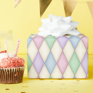 Pastel Harlequin i färg (liten ) Presentpapper