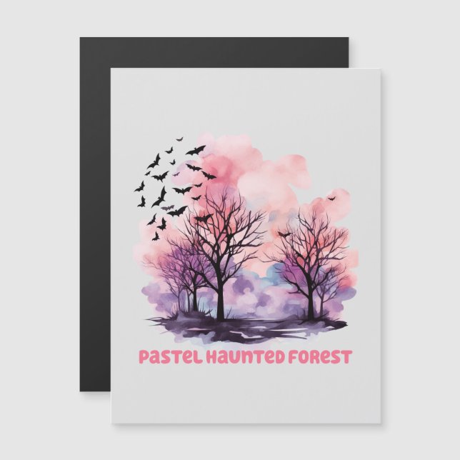 Pastel Haunted Forest - Spooky-Cute Pastel Lila (Fram/baksida)