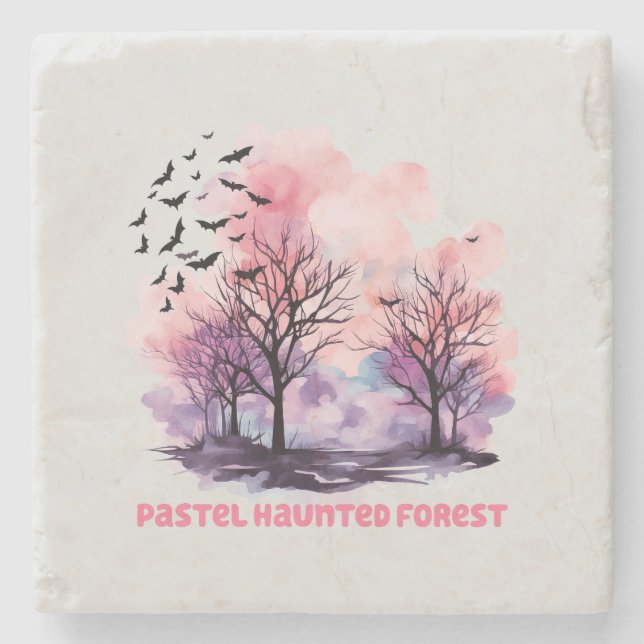 Pastel Haunted Forest Stenunderlägg (Framsidan)