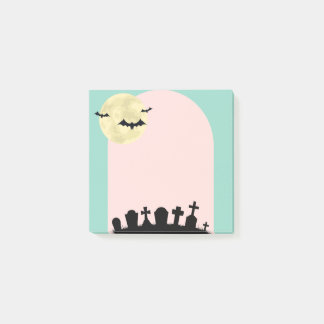 Pastel Haunted Graveyard Post-it Block