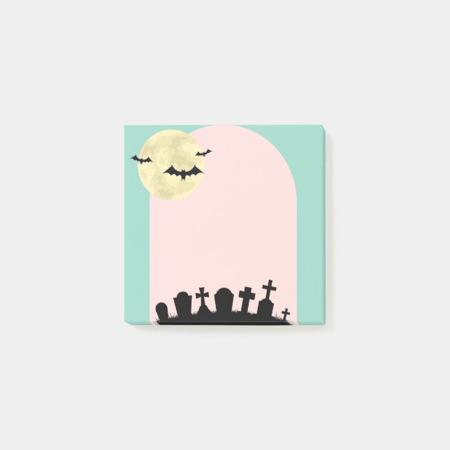 Pastel Haunted Graveyard Post-it Block (Framsida)